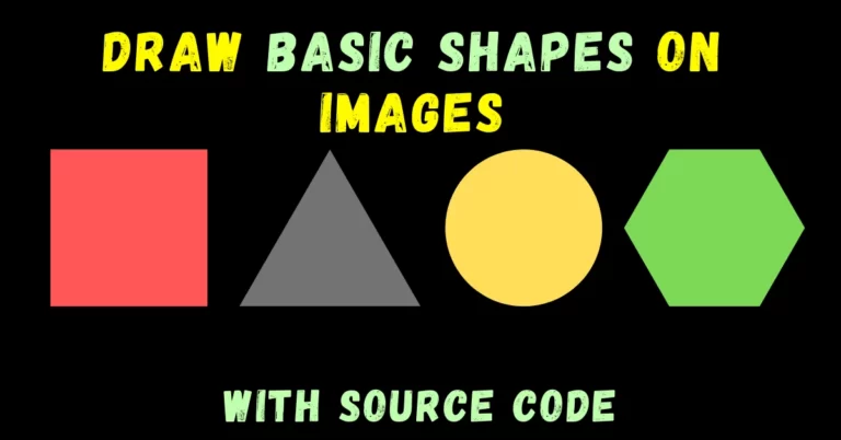 draw basic shapes on Images