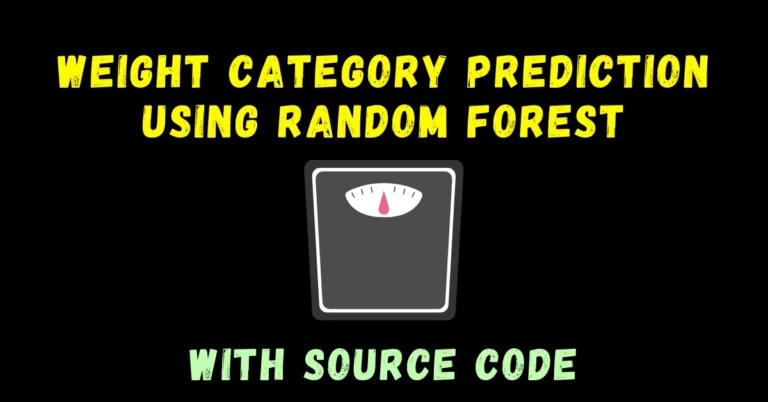 Weight Category prediction using Random Forest