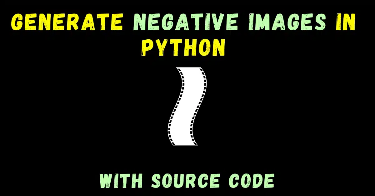 generate negative images in Python