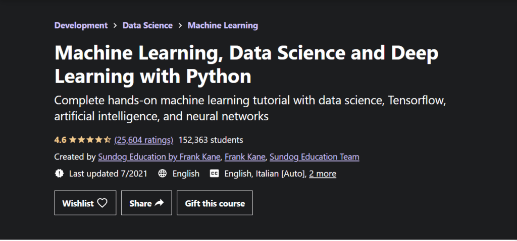 best courses for data science