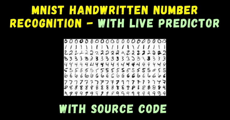 MNIST Handwritten Number Recognition with live predictor