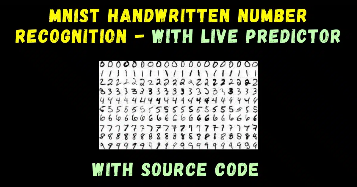 MNIST Handwritten Number Recognition with live predictor