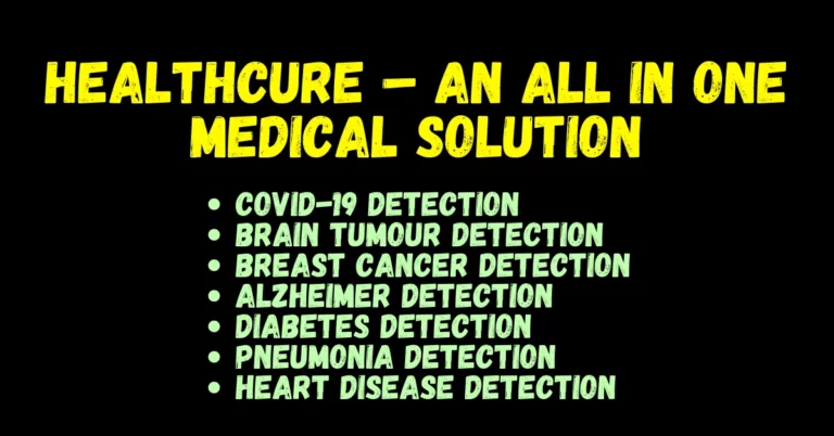 healthcure an all in one medical solution