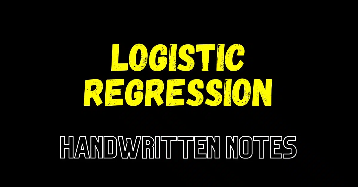 logistic regression notes