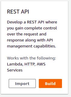 create an API in AWS API Gateway using AWS Lambda