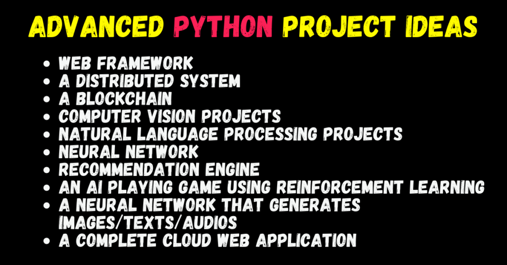 Advanced Python Project Ideas