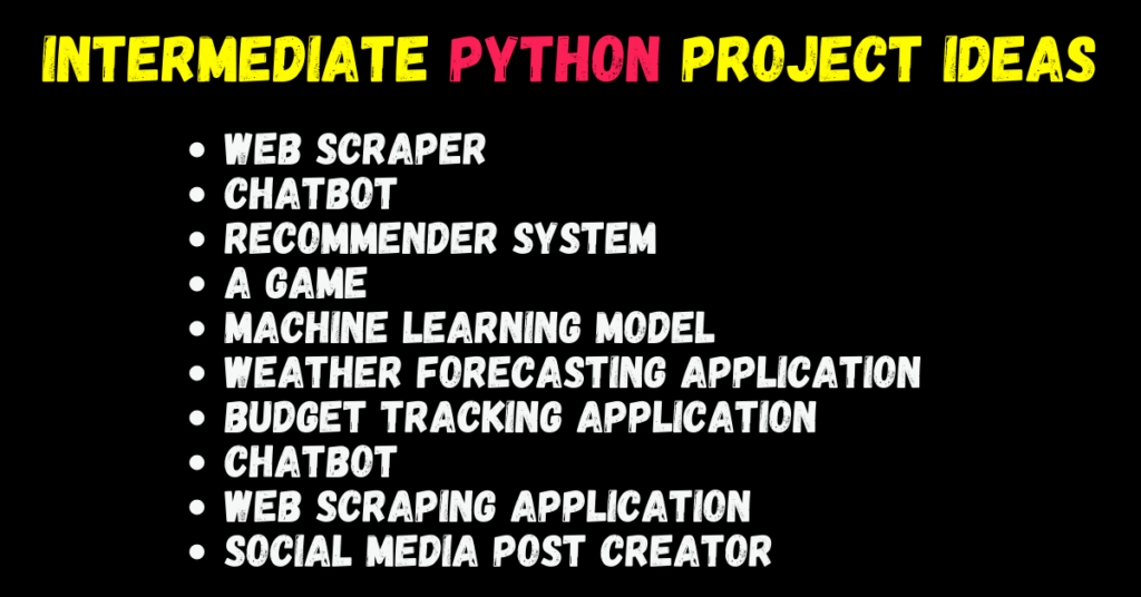 Intermediate Python Project Ideas