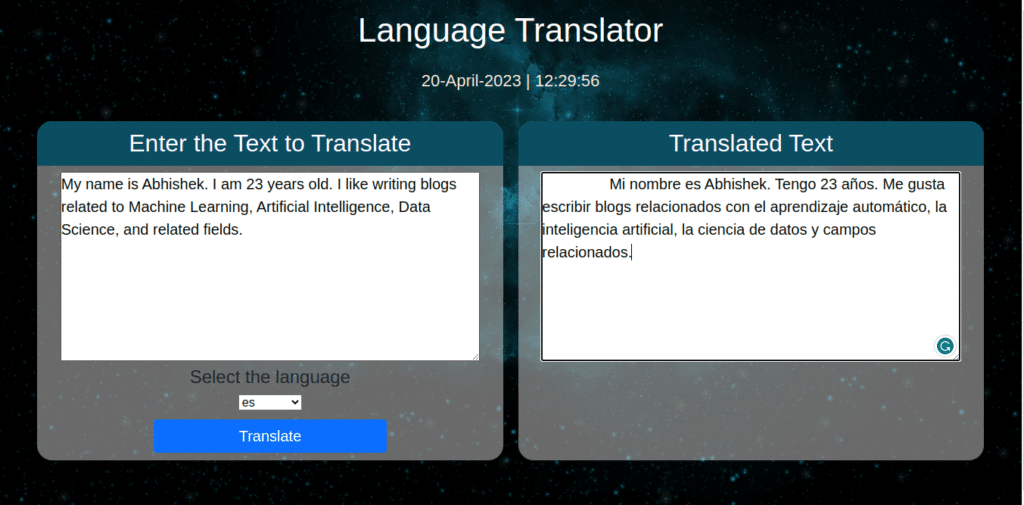 Language Translator