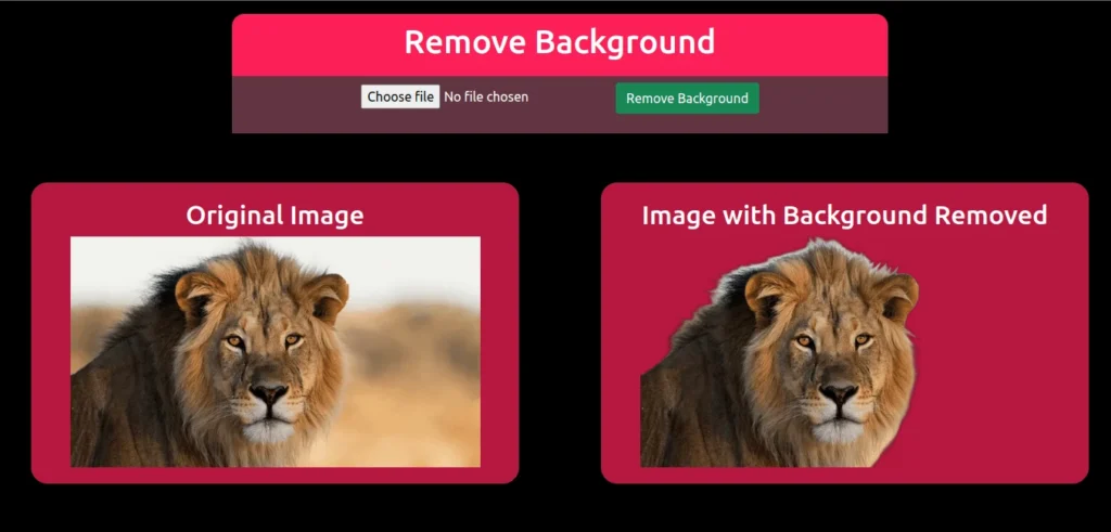 Background Remover Flask App - Machine Learning Projects with Source Code